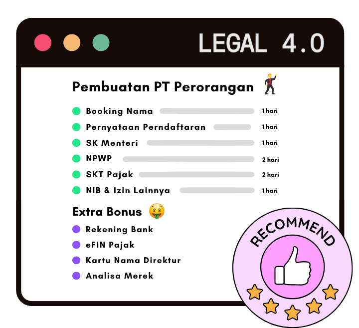 pembuatan pt perorangan legal 4.0